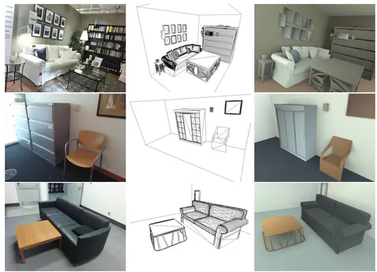 Shallow2Deep: Indoor Scene Modeling by Single Image Understanding